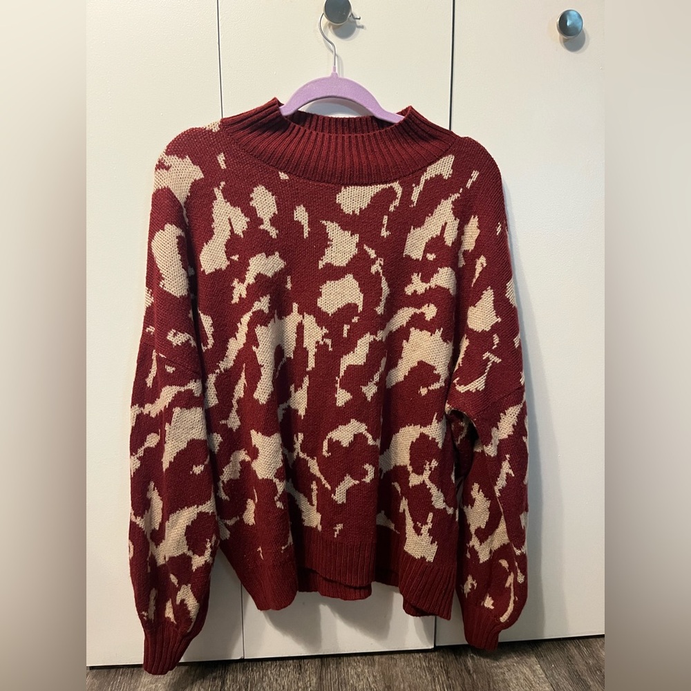 New directions animal print sweater